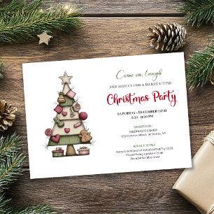 Invitation de vacances à l'aquarelle d'arbre de No