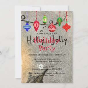 Invitation de vacances avec décorations de Noël