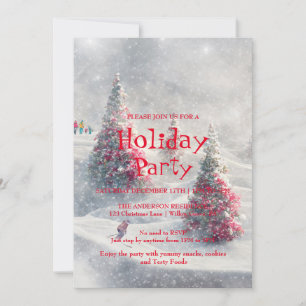 Invitation de vacances avec ornements de Noël