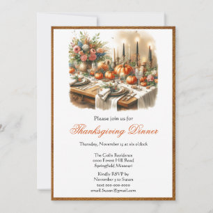 Invitation de vacances de dîner de Thanksgiving él