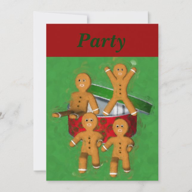 Invitation de vacances de Noël de bonhommes en (Devant)