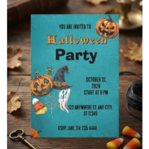 Invitation de vacances Halloween Invitation Hallow