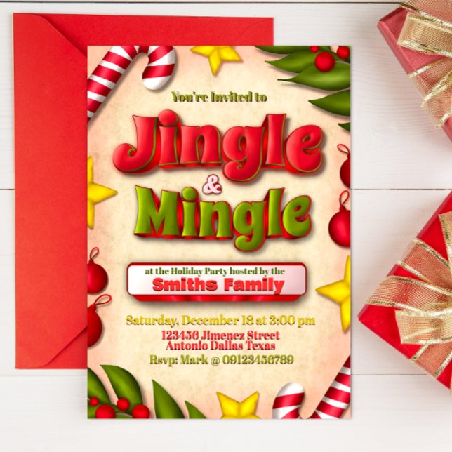 Invitation de vacances Jingle et Mingle (Créateur téléchargé)