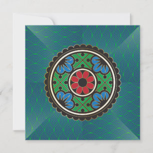 Invitation de vacances Mah Jongg/Carte Plat