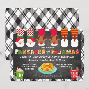 Invitation de vacances Pancakes et Pyjamas