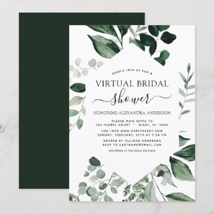 Invitation de verdure de Fête des mariées virtuell