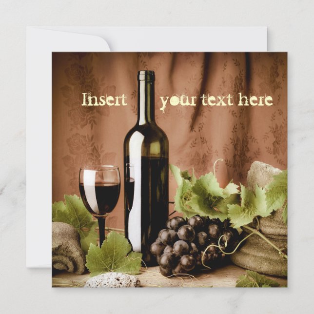 Invitation de vin rouge (Devant)