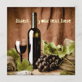 Invitation de vin rouge