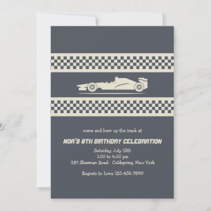 Invitation de voiture de course