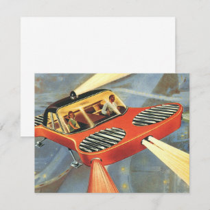Invitation de voiture futuriste de science-fiction