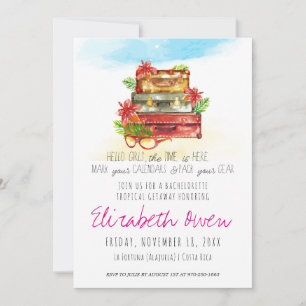 Invitation de voyage pour une fête de demoiselle d