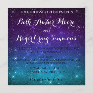 Invitation de wedding shower de ciel nocturne