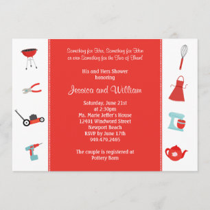 Invitation de wedding shower de couples