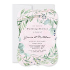 Invitation de Wedding shower Eucalyptus Blush Rose