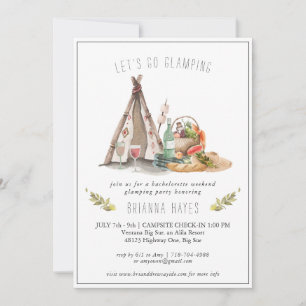 Invitation de week-end de camping en glamping pour