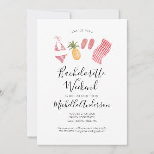Invitation de week-end de jeune fille au bord de l