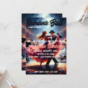 Invitation Debutante Ball Cotillion Danse