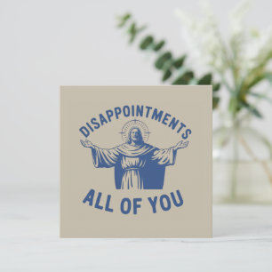 Invitation Déceptions Vous Tous Jésus Rétro Mème Drôle