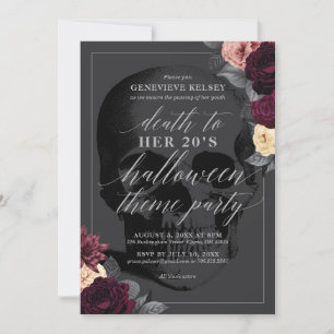 Invitation Décès à la fête d'Halloween de 20 ans