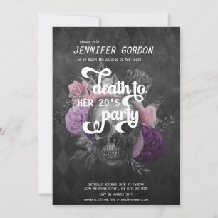 Invitation Décès à ma fête d'anniversaire de jeunesse Goth