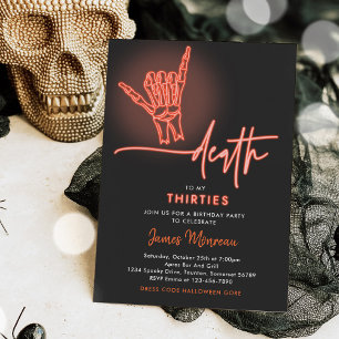 Invitation Décès à mes trente Halloween fête du 40e anniversa