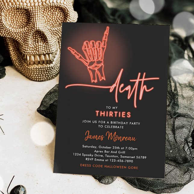 Invitation Décès à mes trente Halloween fête du 40e anniversa (Créateur téléchargé)