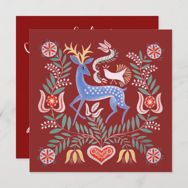 Invitation d'échange de cookies d'art populaire ho (Devant / Derrière)