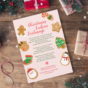 Invitation d'échange de cookies de Noël moderne