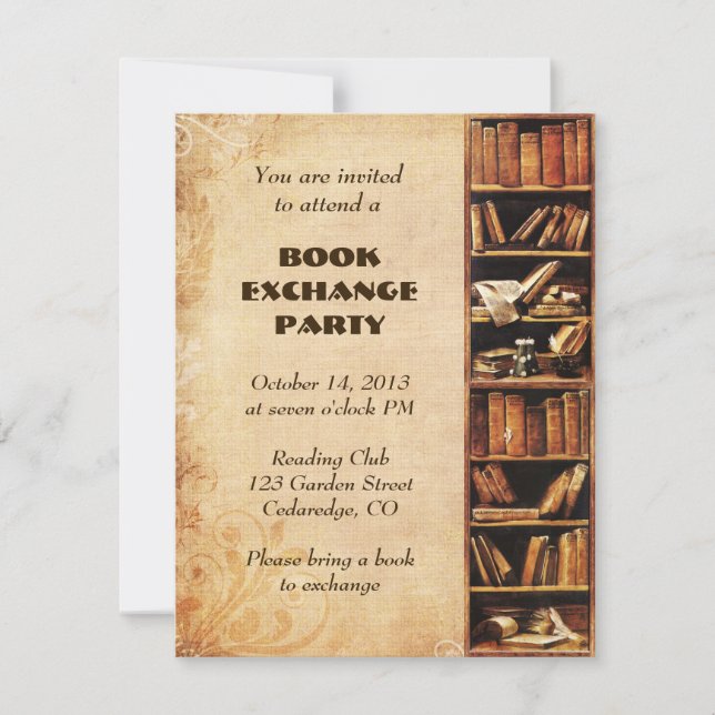 Invitation d'échange de livres (Devant)