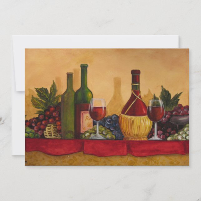Invitation d'échantillon de vin (Devant)