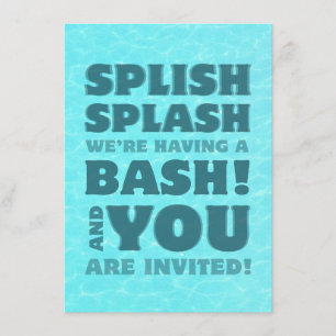 Invitation d'éclaboussure de Splish de réception