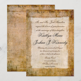 Invitation Déclaration d'indépendance 📜 USA Parchment