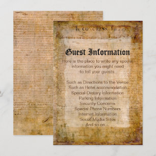 Invitation Déclaration d'indépendance 📜 USA Parchment
