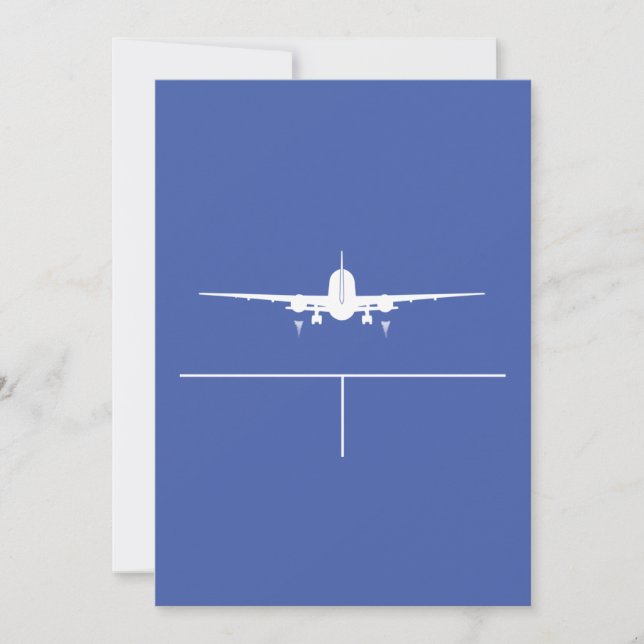 Invitation Décollage de l'avion (Devant)