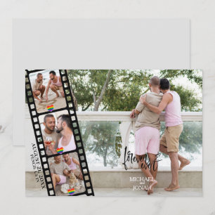 Invitation Décontracté LGBTQ 4 PHOTO Filmstrip Enregistrer la