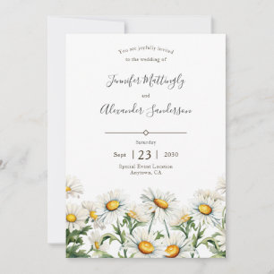 Invitation Décontracté Mariage campagnard Daisy Floral