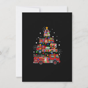 Invitation Décor de Noël amusant Camion de pompier Noël