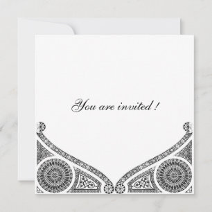 Invitation DÉCOR RENAISSANCE Noir Blanc
