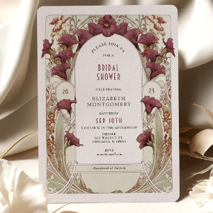 Invitation Décoration Art Nouveau pour une Baby Shower sur le
