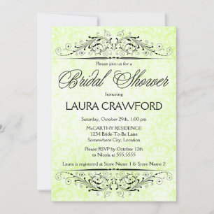 Invitation Décoration Damas vintage Douche nuptiale Invitatio