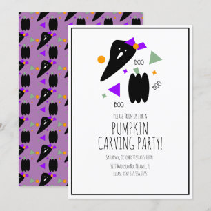 Invitation Décoration de citrouille d'Halloween Confetti fant