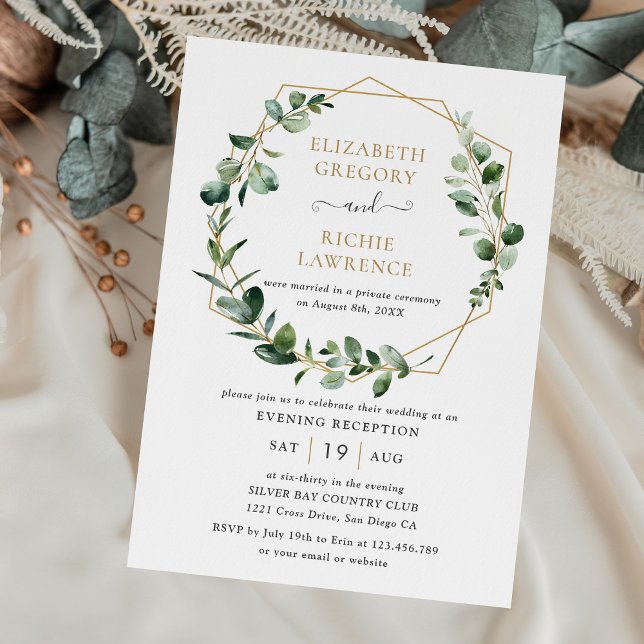 Invitation Décoration de réception de mariage géométrique en  (Créateur téléchargé)