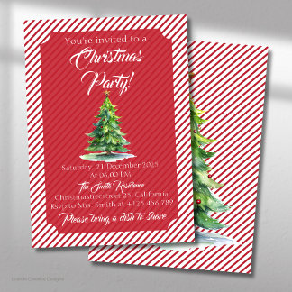 Invitation Décoration de sapin de Noël et ornements
