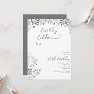 Invitation Décoration florale d'été Fête d'anniversaire