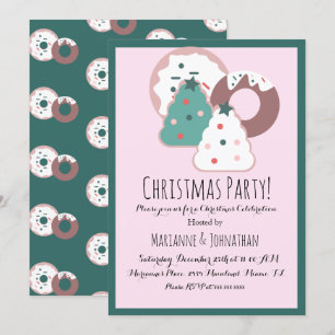 Invitation Décorations de donut pour les friandises de Noël t
