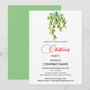 Invitation Décorations de Noël et Mistletoe Entreprise