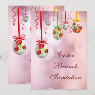 Invitation Décorations d'oeufs de Pâques & Serpentin de Pâque