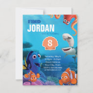 Invitation Découvrir l'anniversaire de Dory