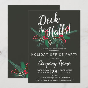 Invitation Découvrir les halls de l'entreprise de Noël mistle