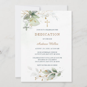 Invitation Dédicace Élégante de Verdure pour la Cérémonie de